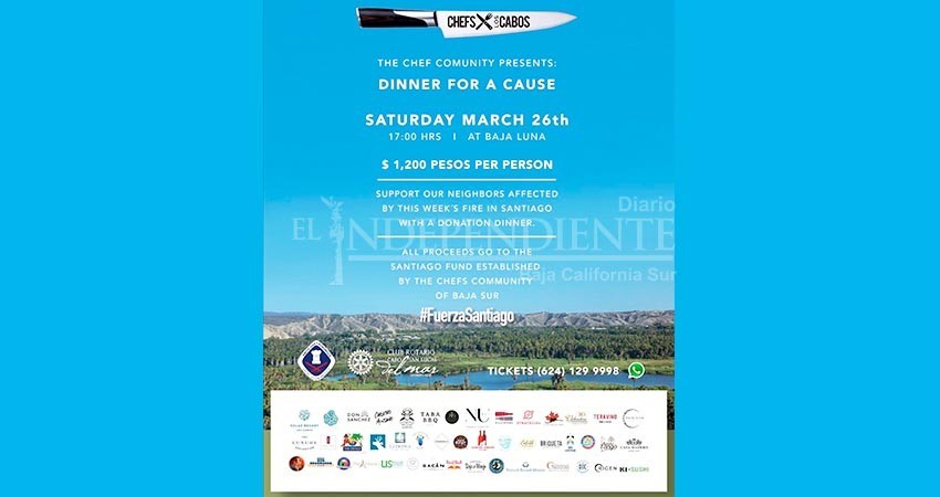 La industria gastronómica de Los Cabos se une para apoyar a Santiago