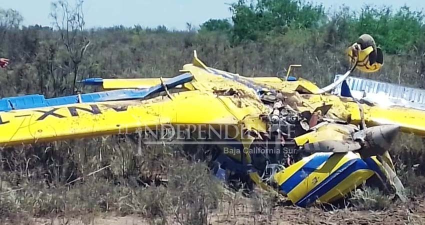 Cae avioneta de escuela naval de La Paz en aeropuerto de Los Mochis