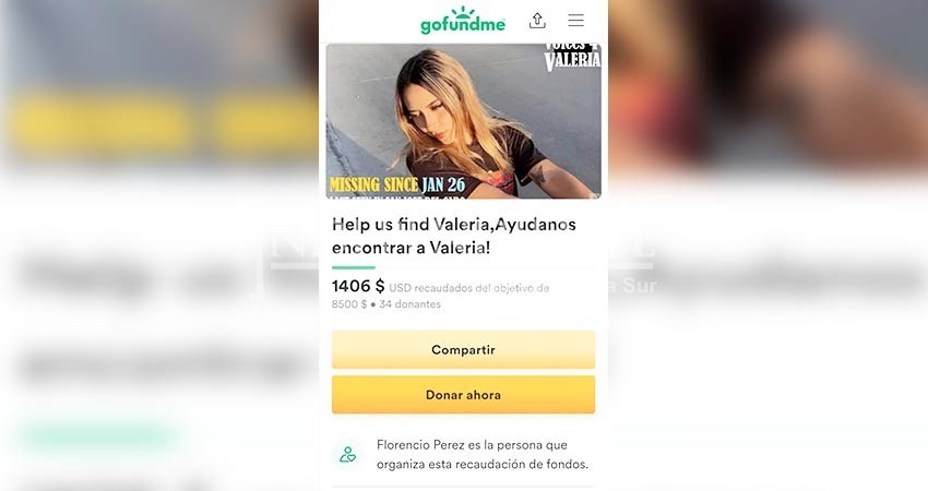 Familia de Valeria Jasso pide donativos para su búsqueda
