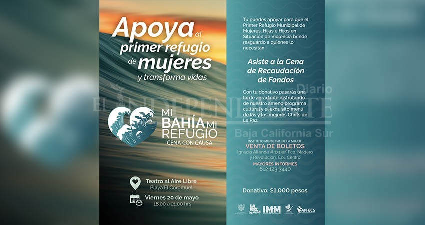 Invita IMMujer a la cena con causa “Mi Bahía Mi Refugio”