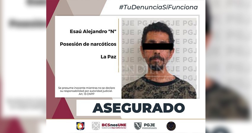 Detienen a probable narcomenudista con más de 12 mil dosis de cristal en La Paz