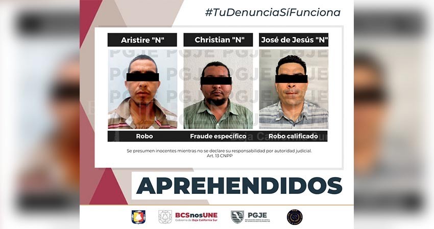 Por robo, daños y fraude son detenidas cuatro personas