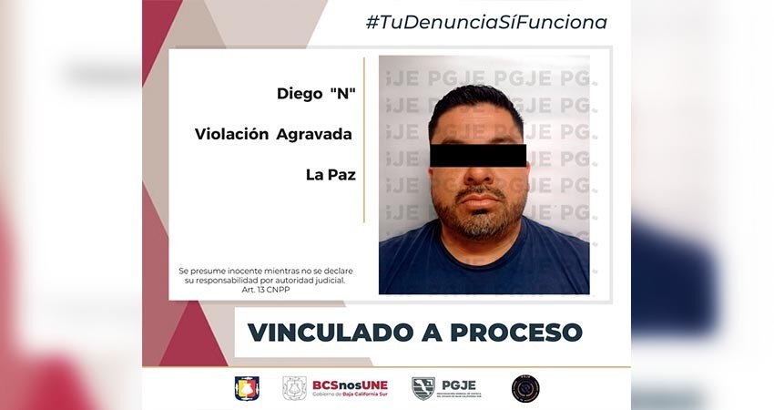 Quedó en prisión preventiva Diego “N” por violación agravada