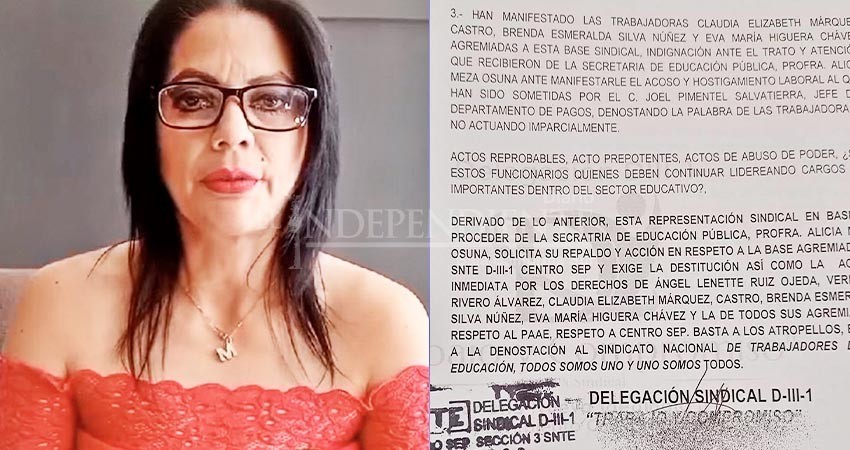 Trabajadoras de la educación piden respaldo de SNTE-III; exigen la destitución de la titular de SEPBCS