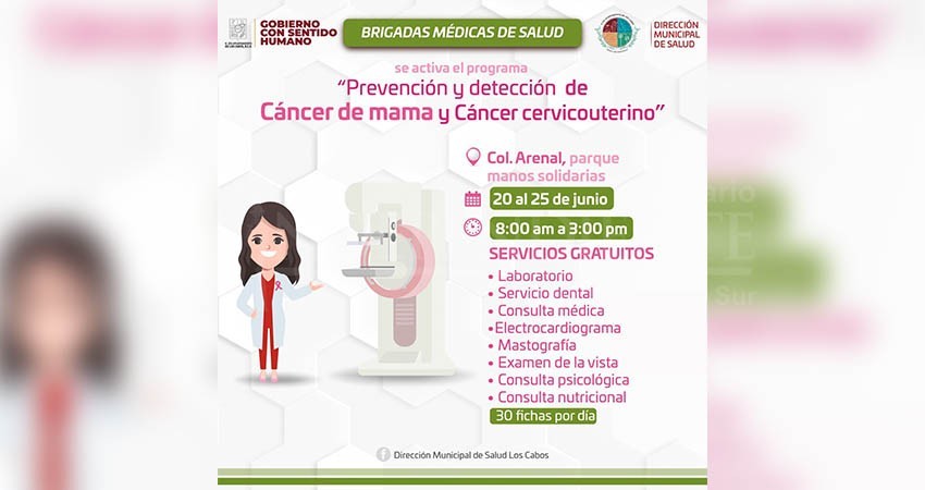 Ayto de Los Cabos implementará nuevo programa “Prevención y Detección de Cáncer de Mama y Cervicouterino”