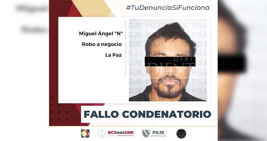 Por robo a comercio Ángel “N” pasará 3 años 4 meses en prisión