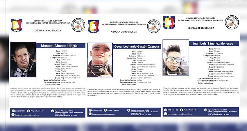 Tres personas desaparecidas más en La Paz  en lo que va de junio