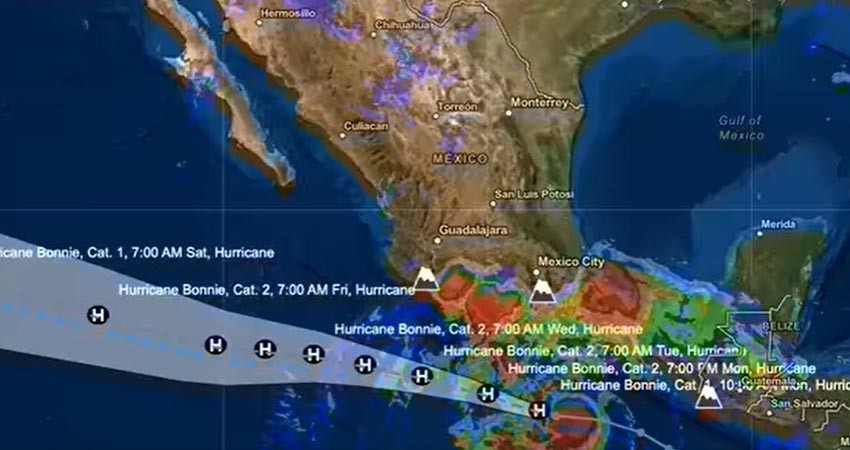 Sin riesgo para BCS el huracán “Bonnie”: Protección Civil