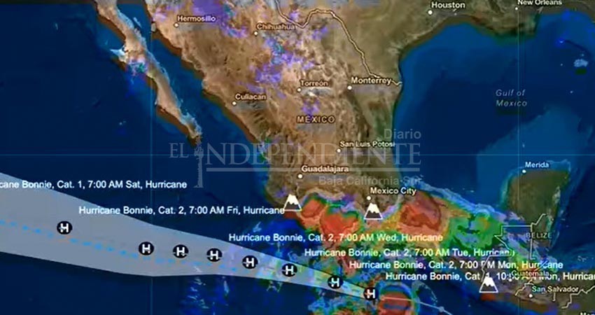 Sin riesgo para BCS el huracán “Bonnie”: Protección Civil