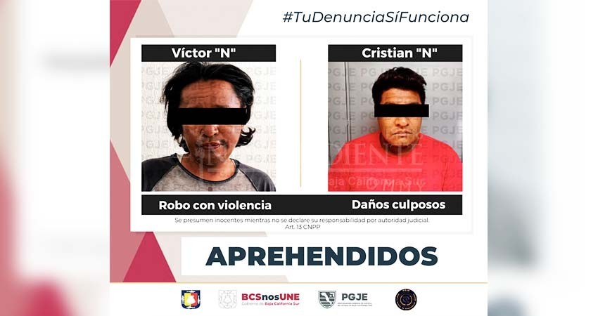 Detienen a dos hombres por diversos delitos