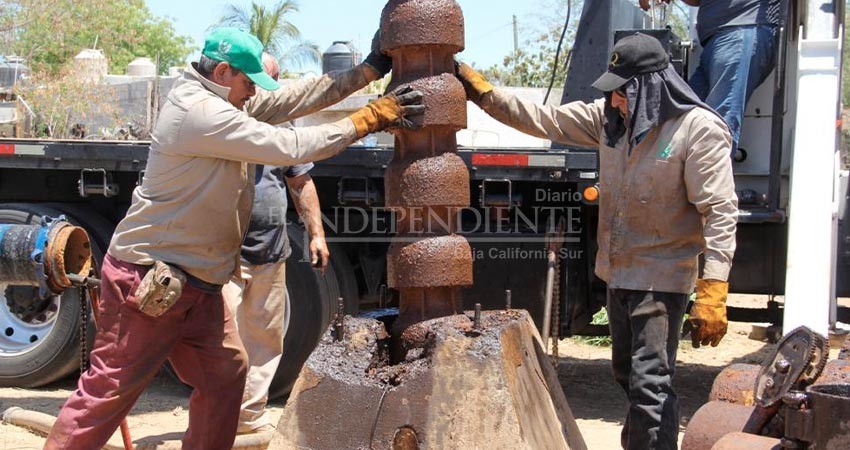 Realizan en La Paz mantenimiento al pozo 21 y 10 para incorporar más agua a la red