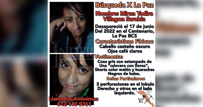 Otra persona desaparecida; buscan a Mirna Yadira