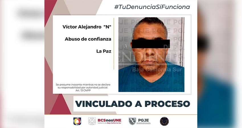 Queda vinculado Alejandro “N” a proceso por el delito de abuso de confianza