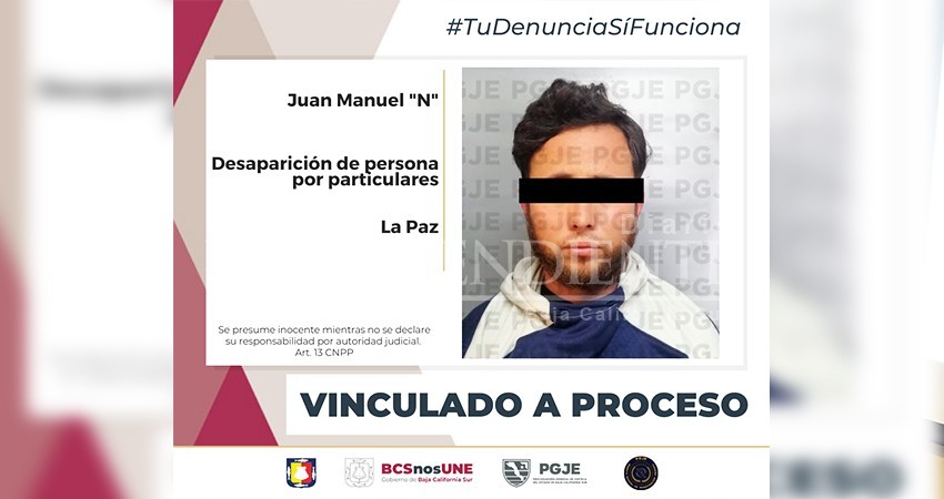 Vinculan a proceso a imputado por el delito de desaparición cometida por particulares