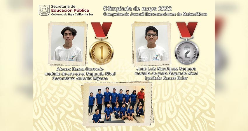 Estudiantes de BCS  obtienen oro y plata en iberoamericano de matemáticas