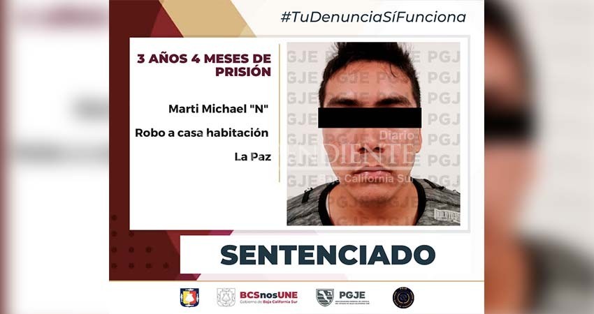 Pasará 3 años 4 meses en prisión Michael “N” por robo a casa habitación