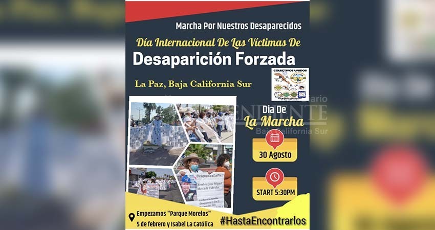Por la búsqueda de los desaparecidos marcharán sus familiares en BCS