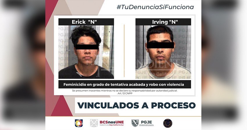 Quedan en prisión preventiva dos hombres por tentativa de feminicidio y robo con violencia