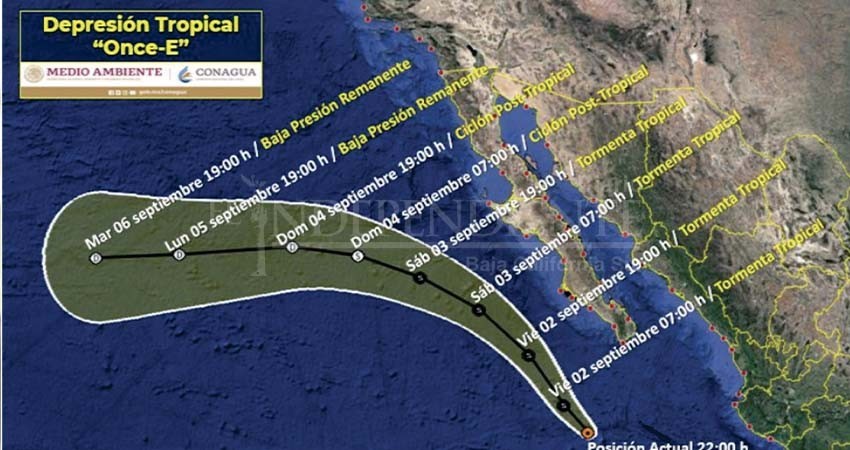 Depresión Tropical dejará fuertes lluvias para BCS