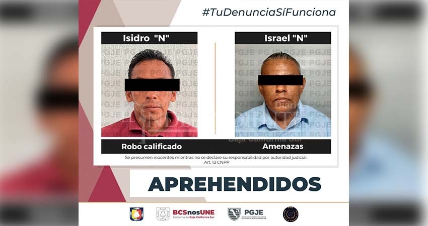 Fueron aprehendidas dos personas por amenazas y robo