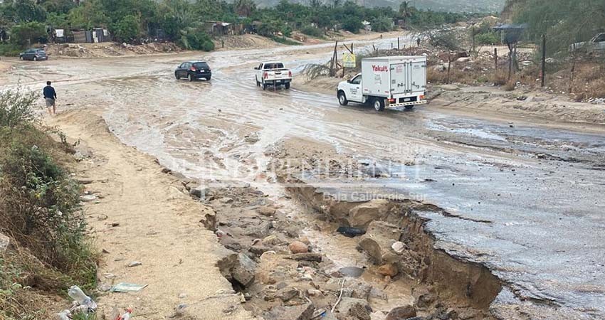Primeras lluvias por la depresión tropical dejó serios estragos en Los Cabos