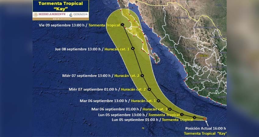 Se forma en el Pacífico la Tormenta Tropical “Kay”