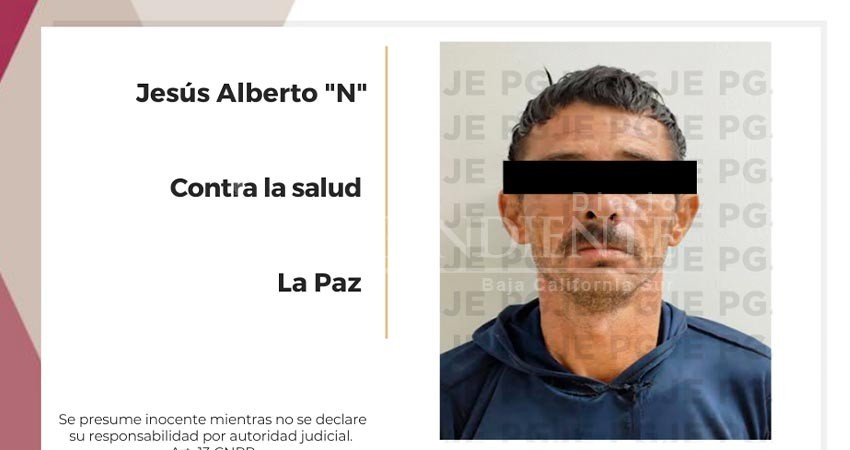 Con cristal asegura PGJE a un hombre en La Paz