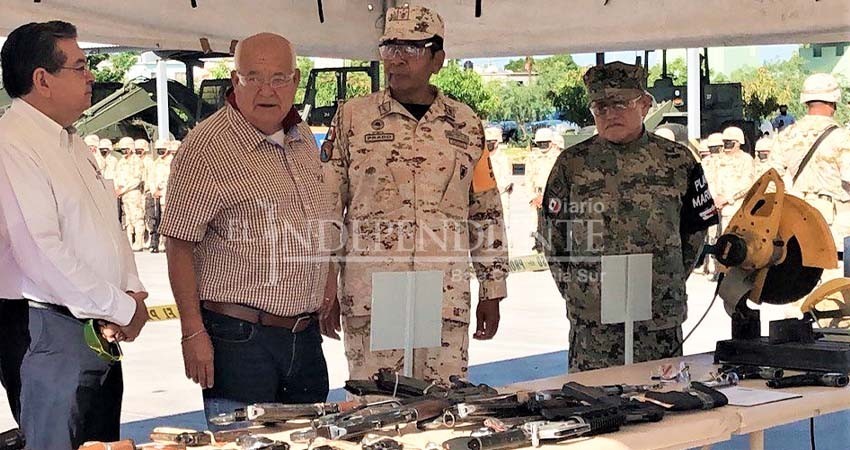 Decomisadas 500 armas en BCS en lo que va del año: Castro Cosío