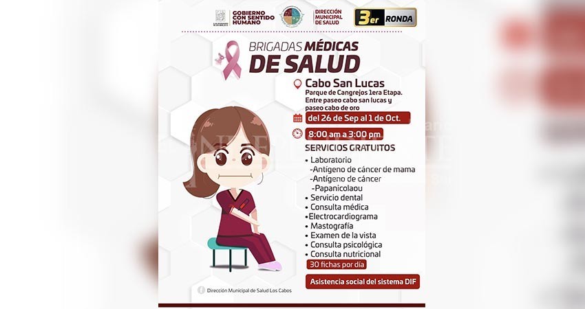 A las Brigadas Médicas de Salud, se integra personal del DIF Los Cabos