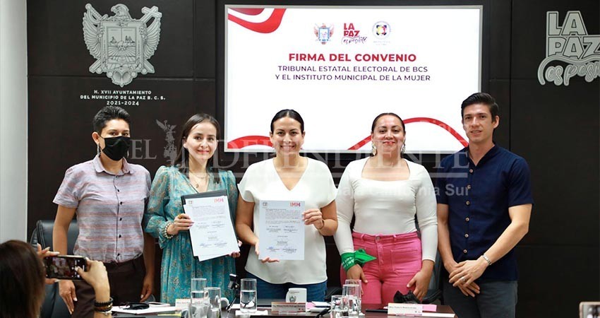 Firma convenio el Instituto Municipal de la Mujer y el Tribunal Estatal Electoral