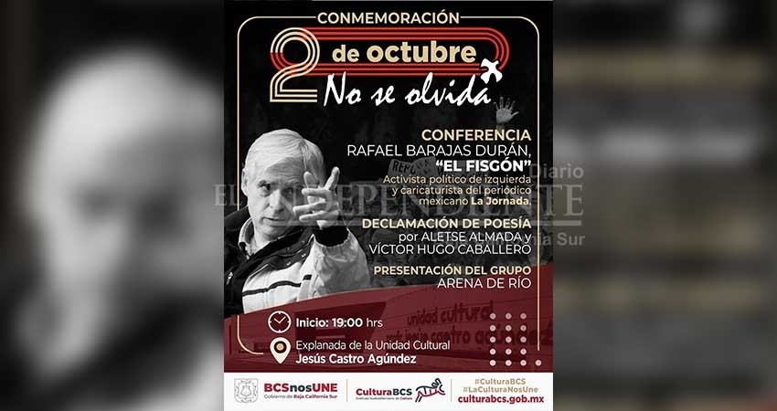 Llevará a cabo ISC conferencia para conmemorar el 2 de octubre