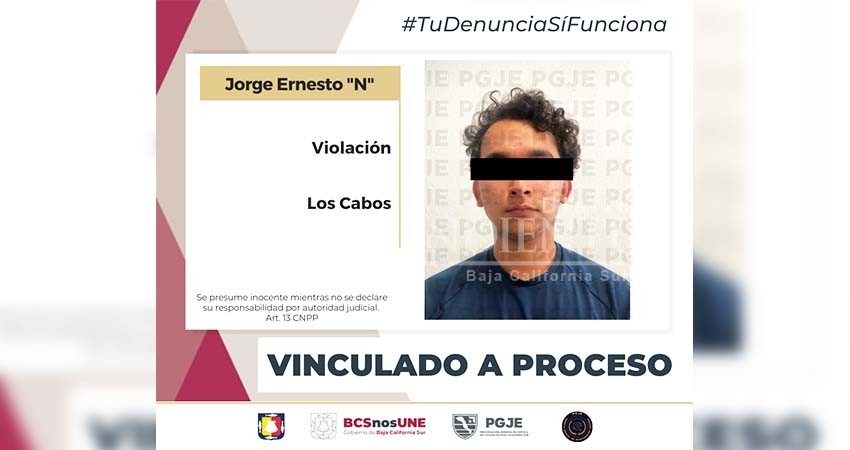 Ernesto “N” quedó en prisión por el delito de violación en Los Cabos