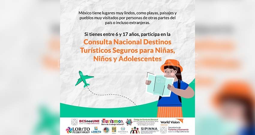 Invitan a participar en consulta destinos turísticos seguros  de México para niñas, niños y adolescentes