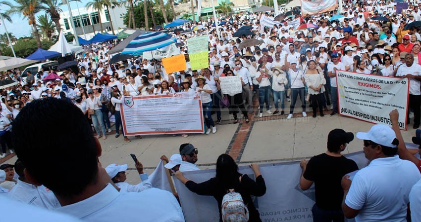 Segundo paro en la historia del SNTE BCS reunió a miles; no hubo solución