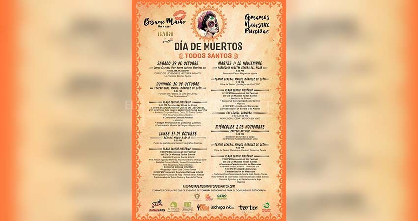 Realizarán Festival de Día de Muertos en Todos Santos