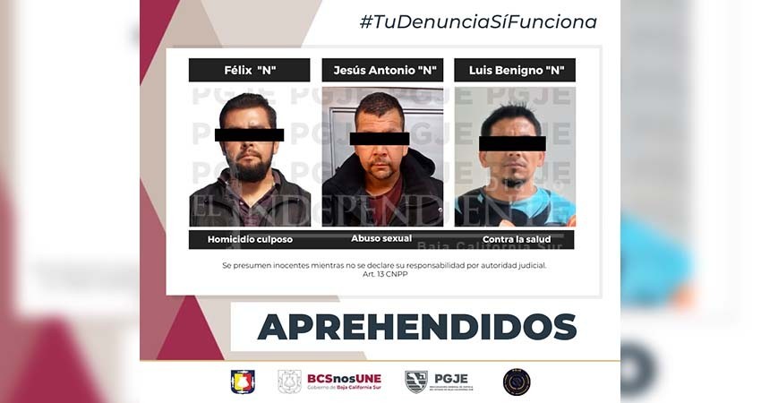 Fueron aprehendidos los probables responsables de varios ilícitos