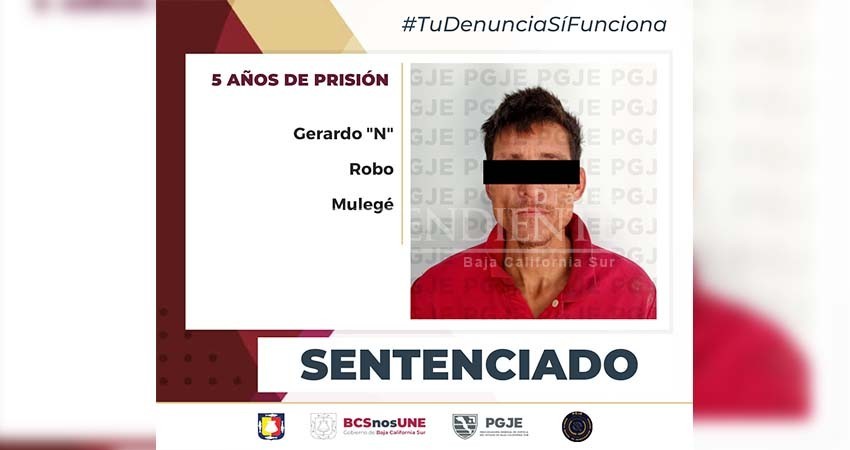 Dan sentencia de 5.4 años de prisión para culpable de robo con violencia