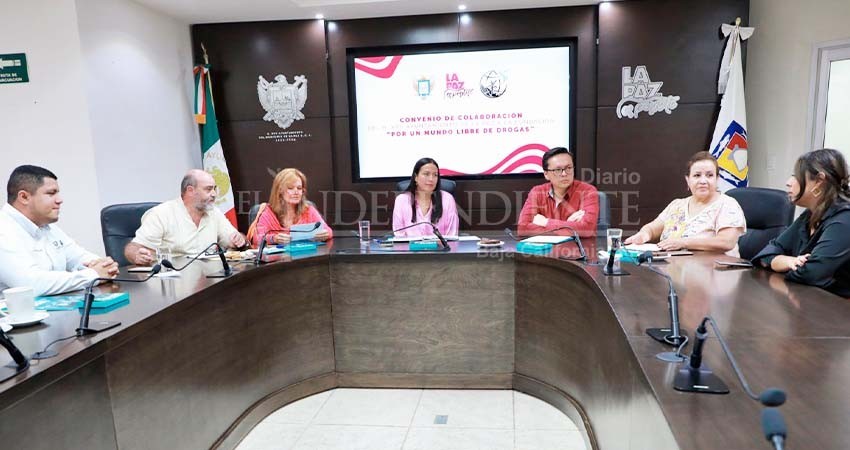 Firma Ayuntamiento de La Paz convenio con Fundación “Por un Mundo Libre de Drogas”