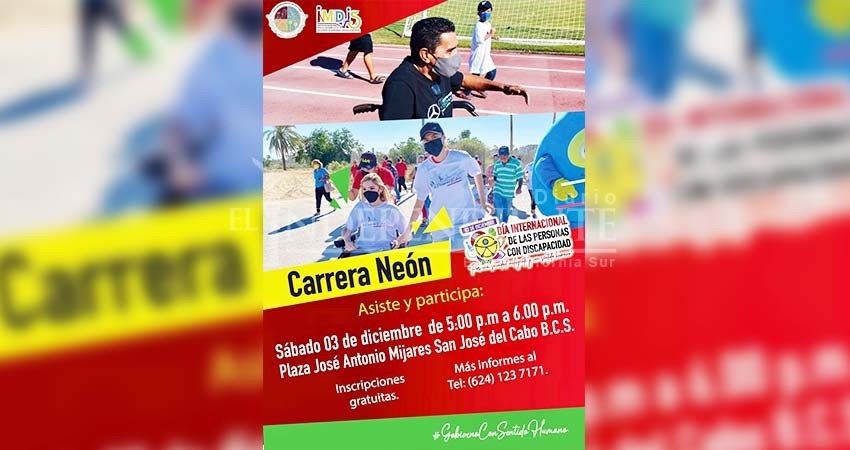 Invitan a participar este sábado en la 1ra edición de la “Carrera Neón” impulsada por IMDIS Los Cabos
