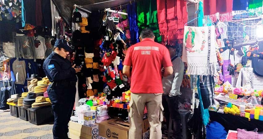 Decomisa Ayto de La Paz  pirotecnia que no contaban con permiso para su venta