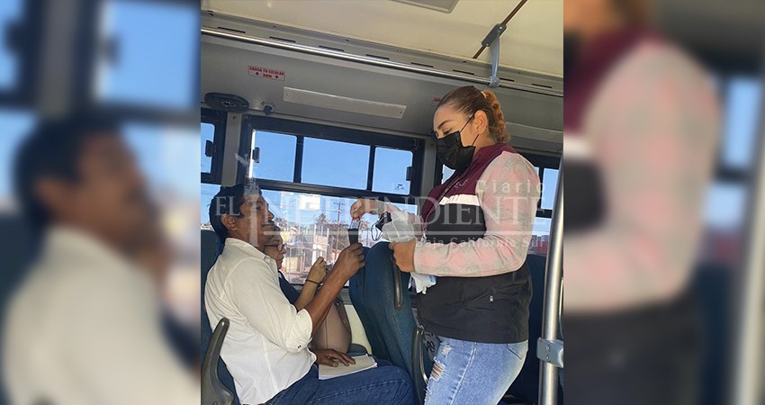 Verifican autoridades que se aplique el uso de cubrebocas en transporte público Los Cabos