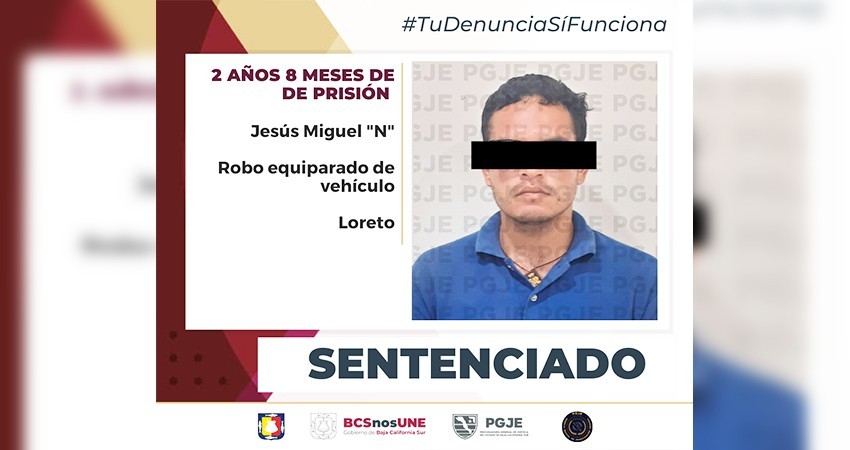 Sentencian a más de 2 años de prisión al culpable del delito de robo de vehículo