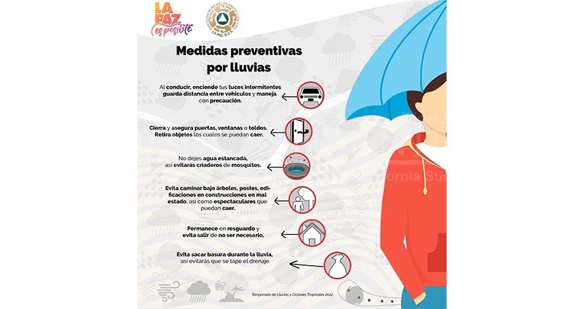 Brinda Protección Civil La Paz recomendaciones a la población por el frente frío