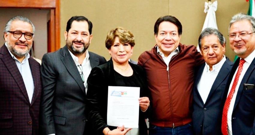 Delfina Gómez registra su candidatura al gobierno del Edomex ante el IEEM