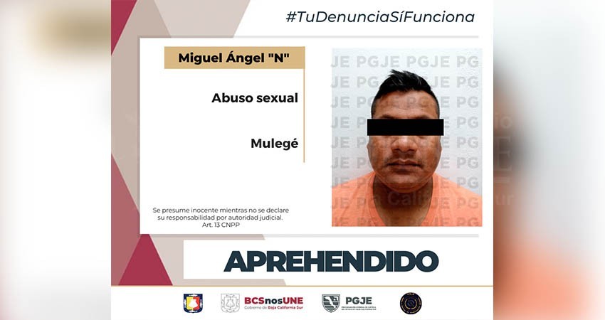 Ejecutan orden de aprehensión contra Ángel “N” por el delito de abuso sexual de menor