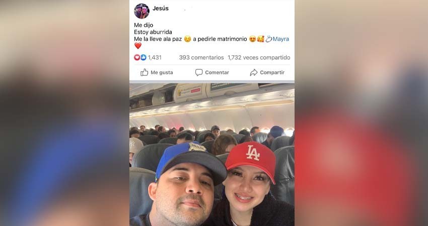 Joven viaja con su novia a La Paz para pedirle matrimonio