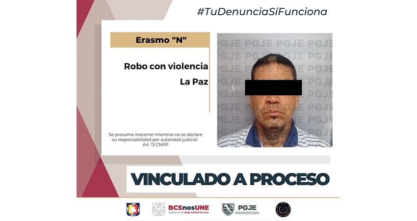 Fue detenido Erasmo “N” como probable responsable de robo con violencia en La Paz