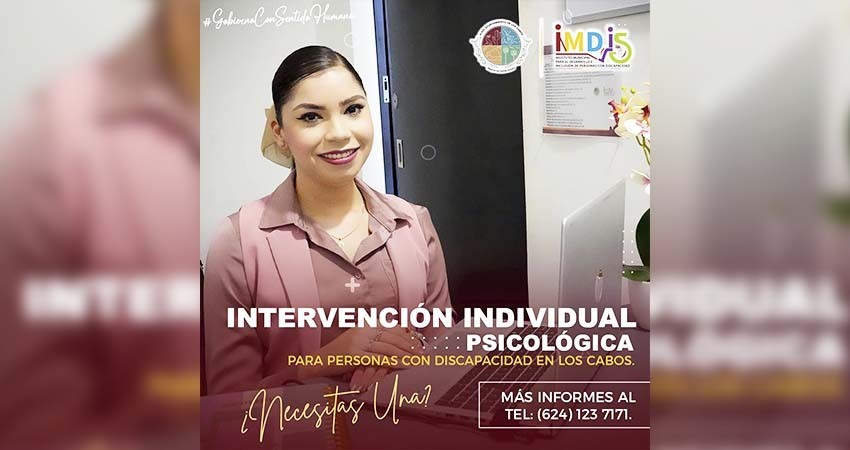 IMDIS Los Cabos invita a la población con discapacidad a que conozcan el programa “Intervención Individual Psicológica”
