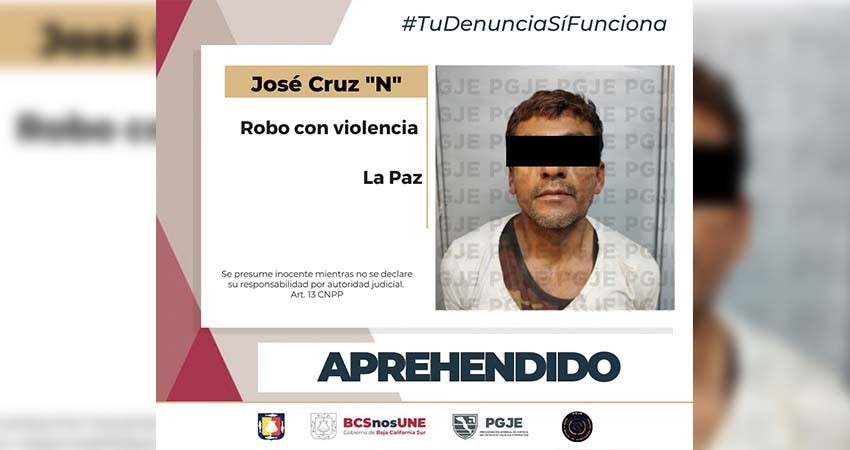 Es aprehendido Cruz “N” relacionado con robo con violencia a conductor de taxi y lesiones en razón de género