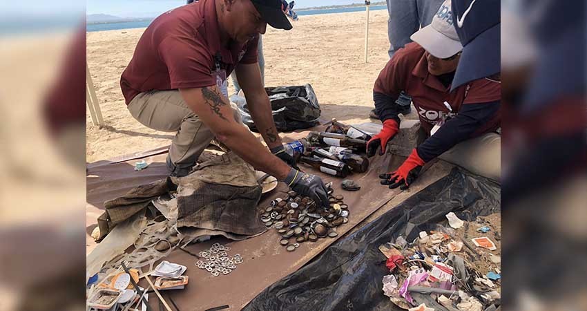 73.5 kilos de residuos fueron recolectados de playa El Comitán